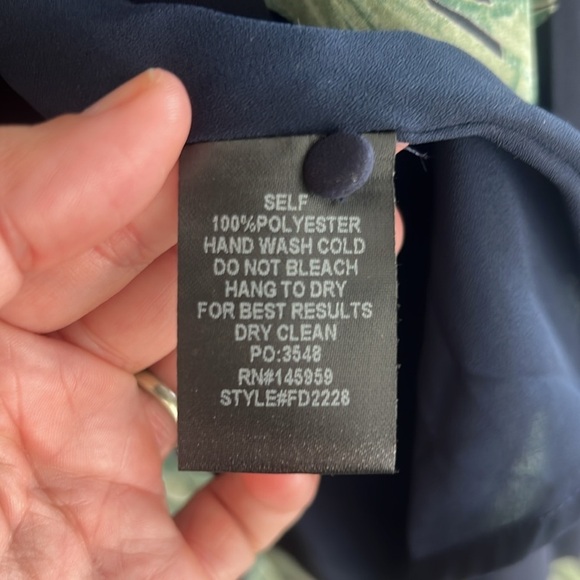 Fab’rik Size Small Palm Maxi with Faux Attached Wrap and open Sexy Back Tie - Picture 17 of 17